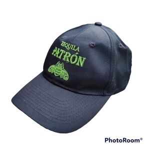 PATRON Tequila Black Green Embroidered Hat Cap Snapback One Size